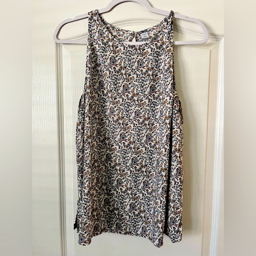 Old Navy Black and White Boxy Tank Top
